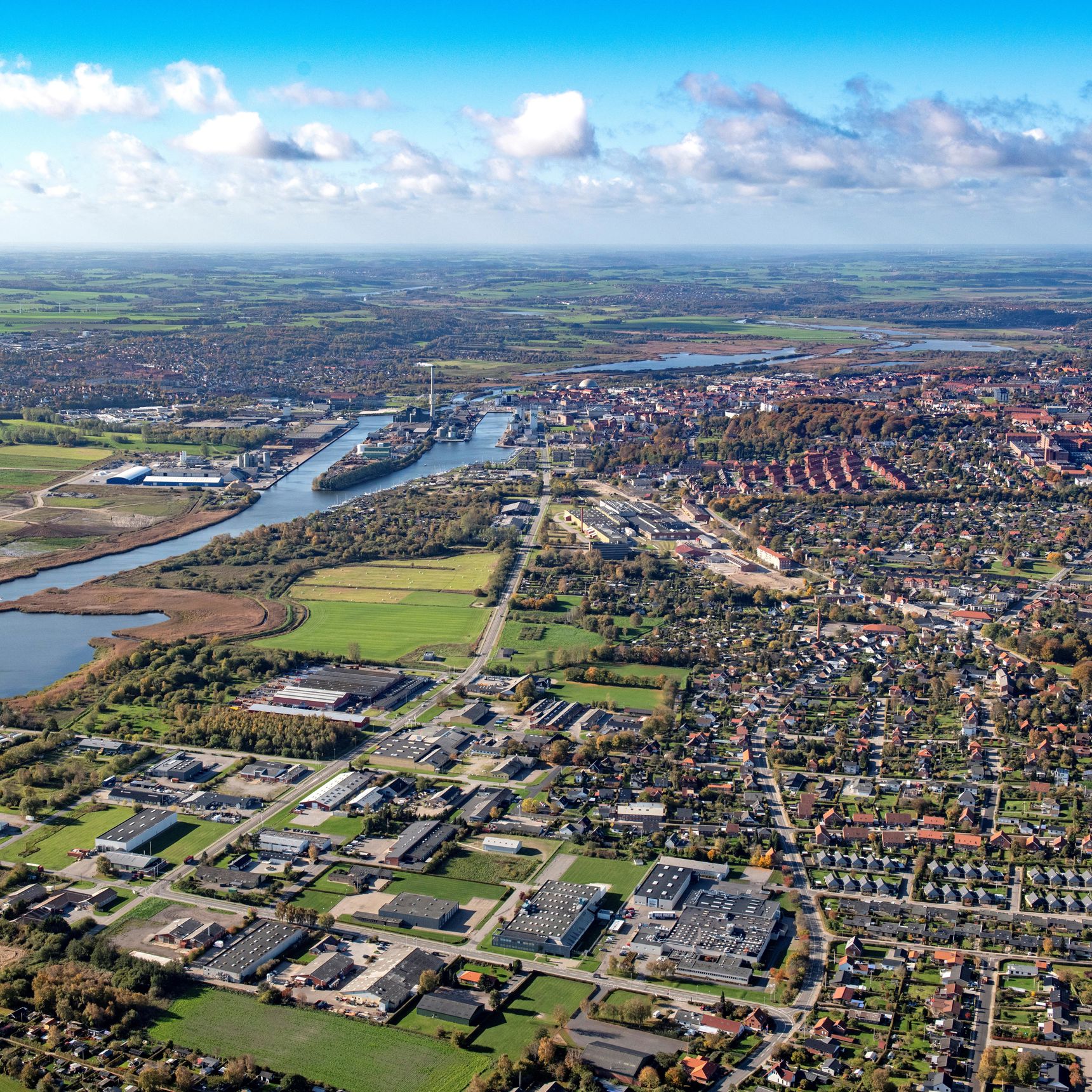 Luftfoto af Randers