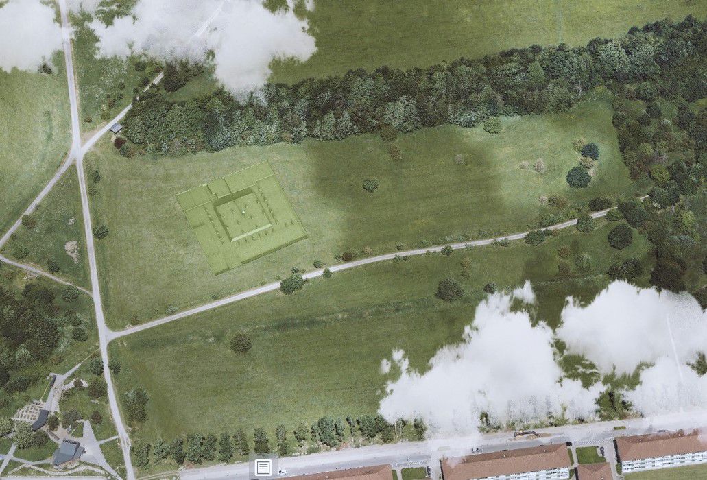 Au Natura Bibliotek set fra luften